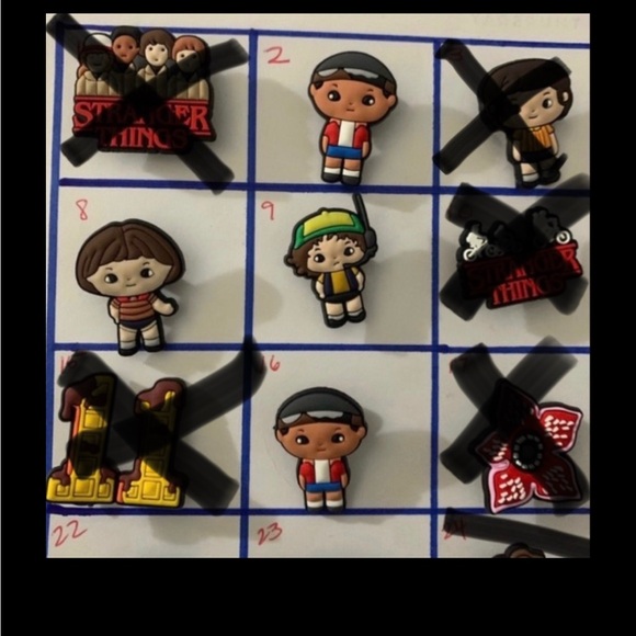 Other - Stranger things shoe charms/Jibbitz. $3 each and up or bundle to save!